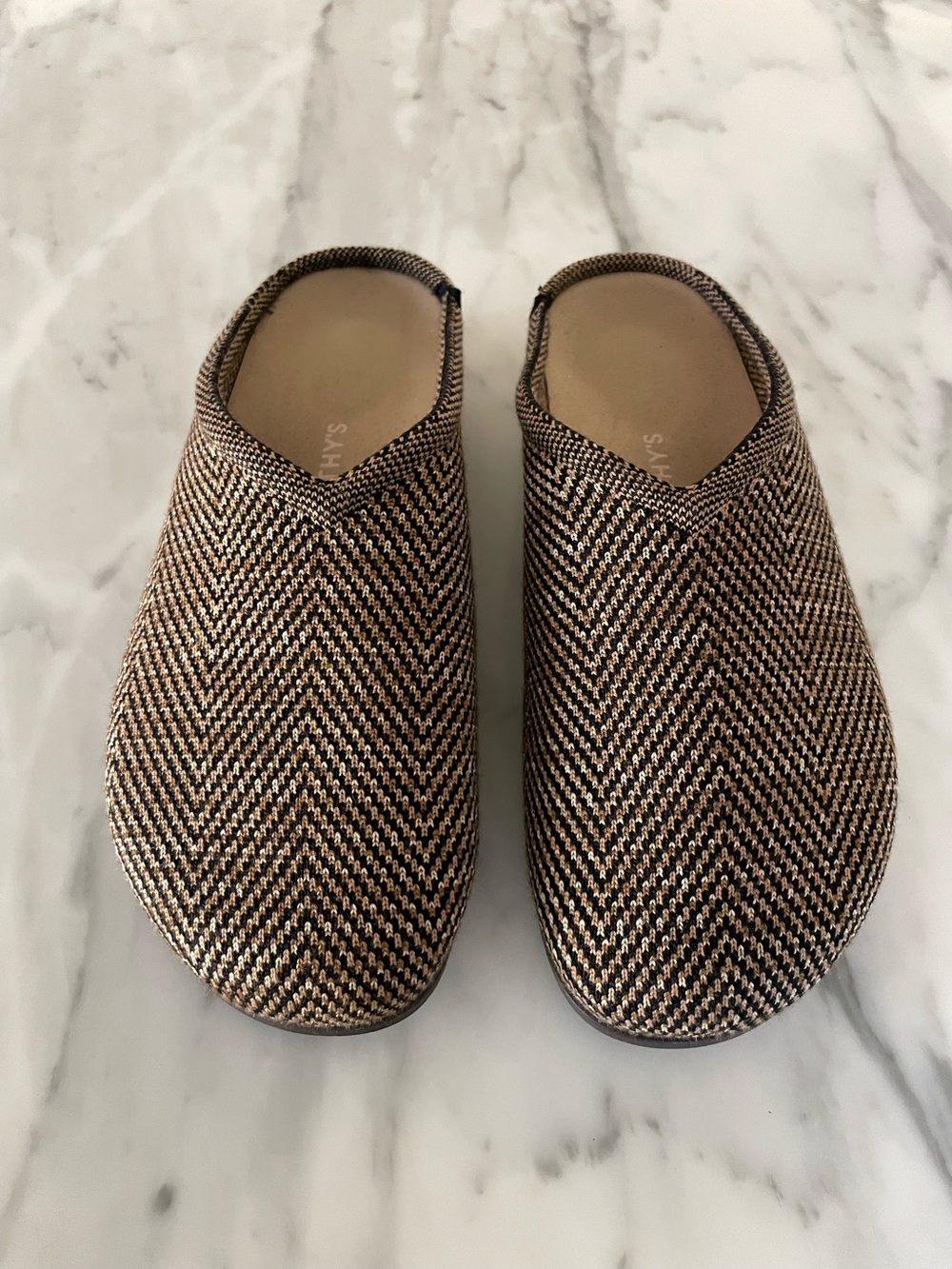 Rothy's The Casual Clog Spice Herringbone Size 10 Rare Brown Hemp - Picture 6 of 9